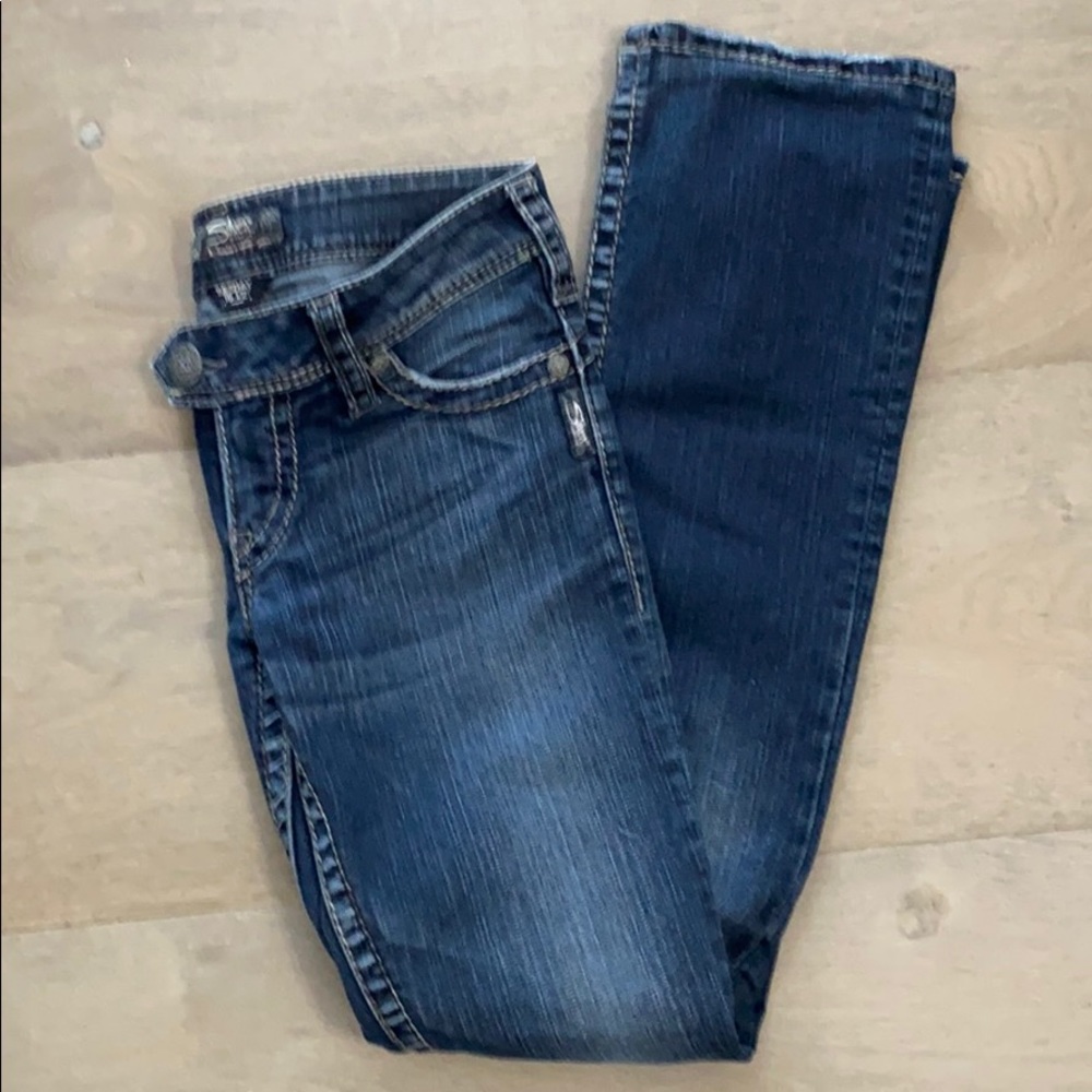 Girls Silver Denim Jeans Tuesday Size 16 1/2